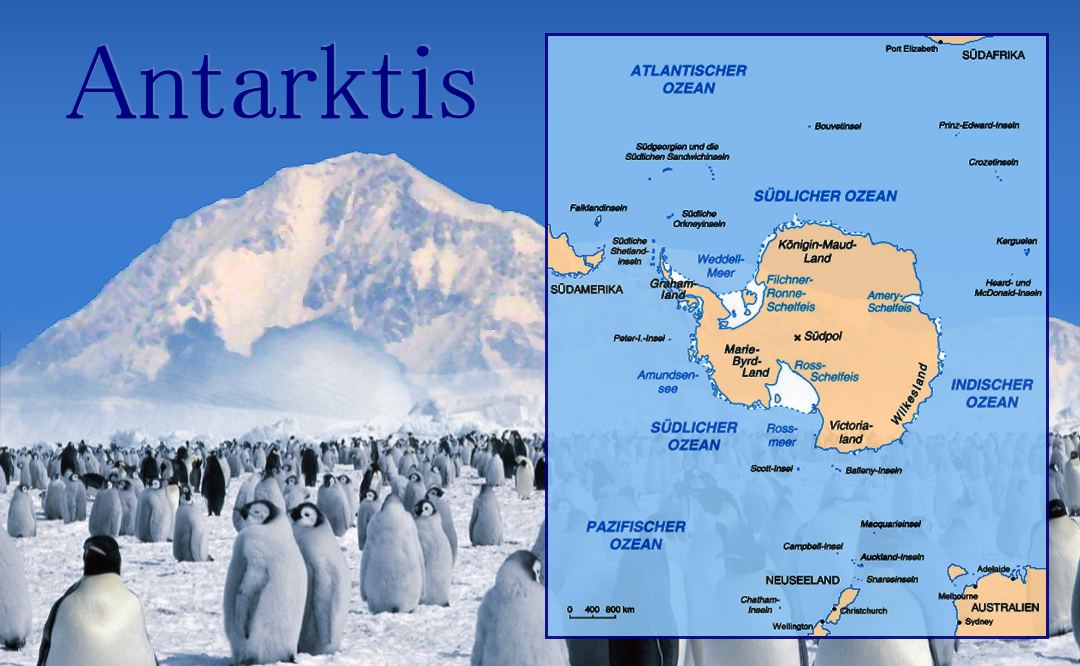 Foto: Antarktis Reisekarte (Travel-Map)